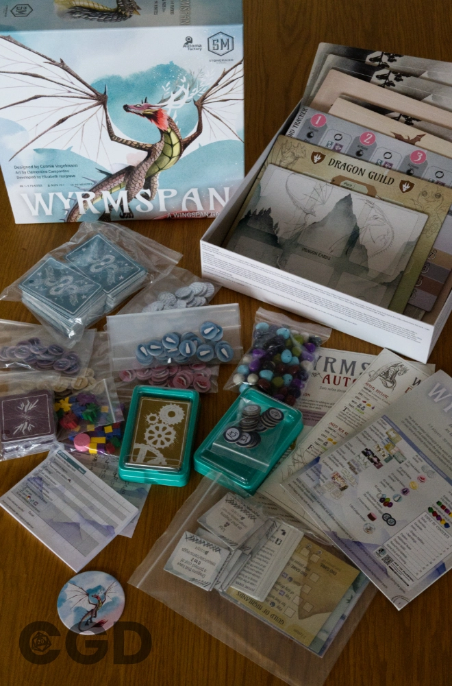 Wyrmspan Board Game Box Contents